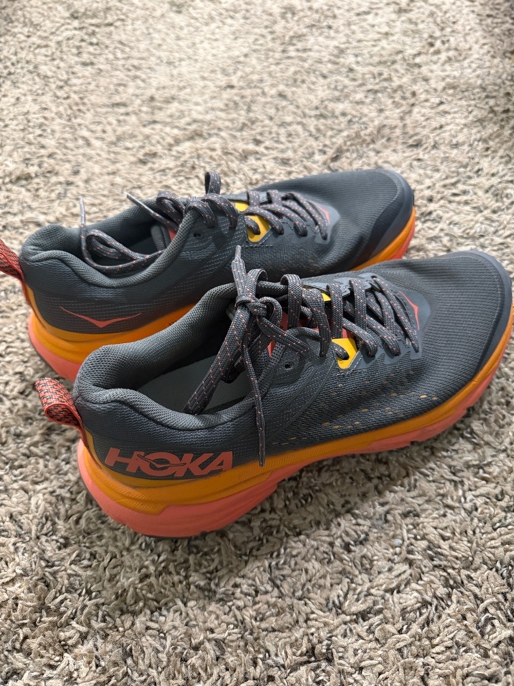 HOKA Challenger ATR 6 - grey and orange - women’s 8.5B